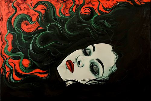 abstract portrait woman