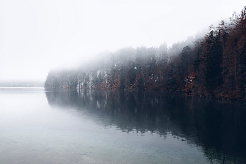 winter at the Alpsee Germany | minimalist | rugged nature | photo wallpaper by Laura Dijkslag
