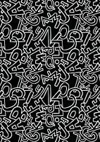 Letters Black White | Pattern