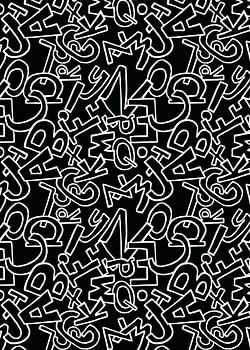 Letters Black White | Pattern