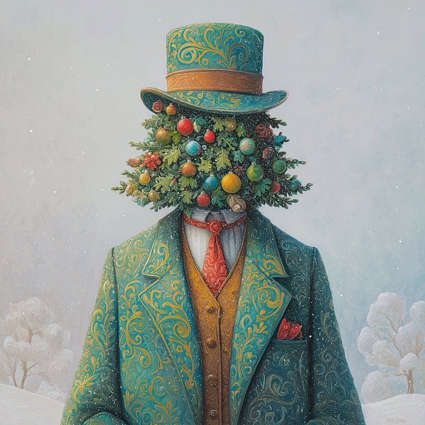 Christmas Tree Man | Mr Christmas Tree by ARTEO Paintings