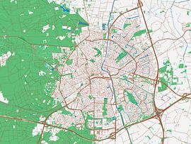 Carte de Apeldoorn dans le style Urban Ivory sur De Kaartenwinkel