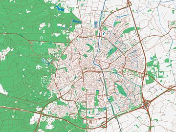 Kaart van Apeldoorn in de stijl Urban Ivory van Map Art Studio