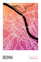 Bonn - Conception du plan de la ville Plan de la ville (dégradé de couleurs) par ViaMapia Aperçu