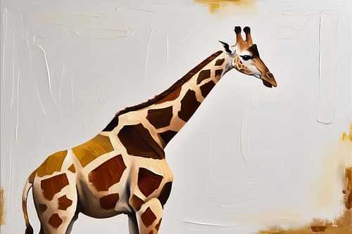 Peinture d'une girafe en détail