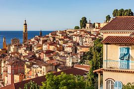 Picturesque old town of Menton in France by Werner Dieterich
