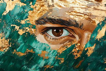 Un regard chatoyant grâce à des couches dorées sur Poster Art Shop