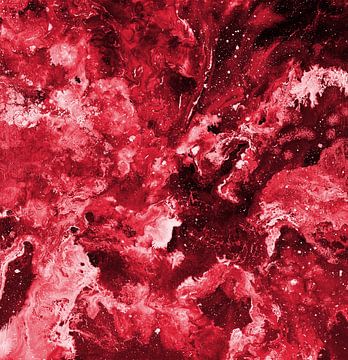 Feuer im Universum in Rot von KW Malerei