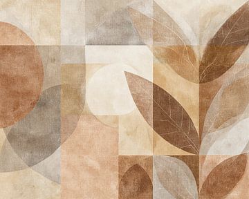 Aarde Tinten | Leafy Layers van ARTEO Schilderijen