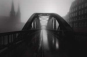 Städtische Nebelbrücke