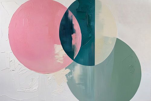 Abstract minimalistisch kleurenontwerp cirkels