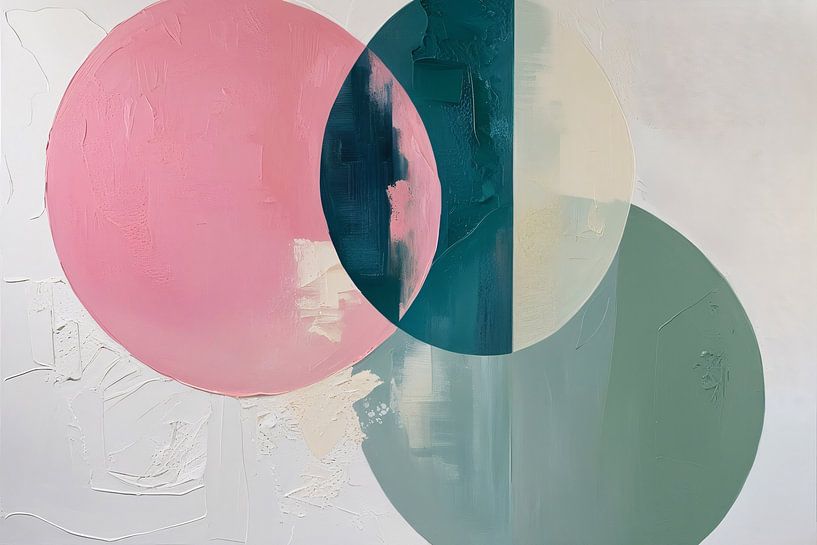 Abstract minimalistisch kleurenontwerp cirkels van Art & Soul Creations