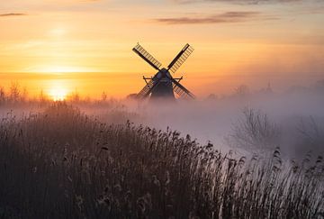 Hollandse zonsopkomst van Sander van der Werf