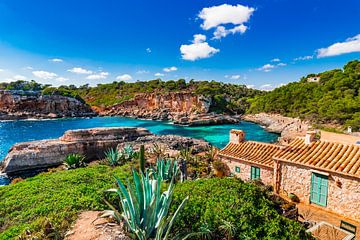 Idyllischer Blick auf Cala S'Almunia an der schönen Küste von Mallorca von Alex Winter