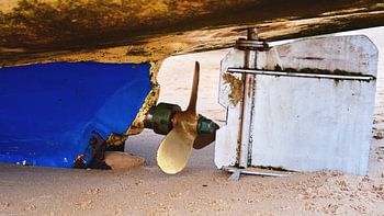 The heart of the boat in the sandbed