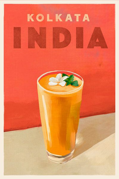 Reiseplakat Cocktail Kolkata Indien von The Whiskey Ginger