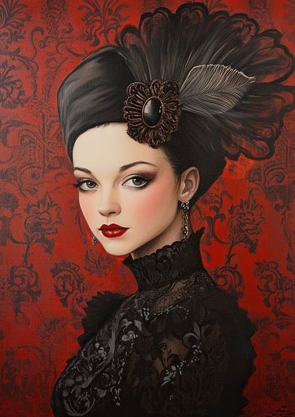 Elegant Woman | Elegant Lady by ARTEO Paintings