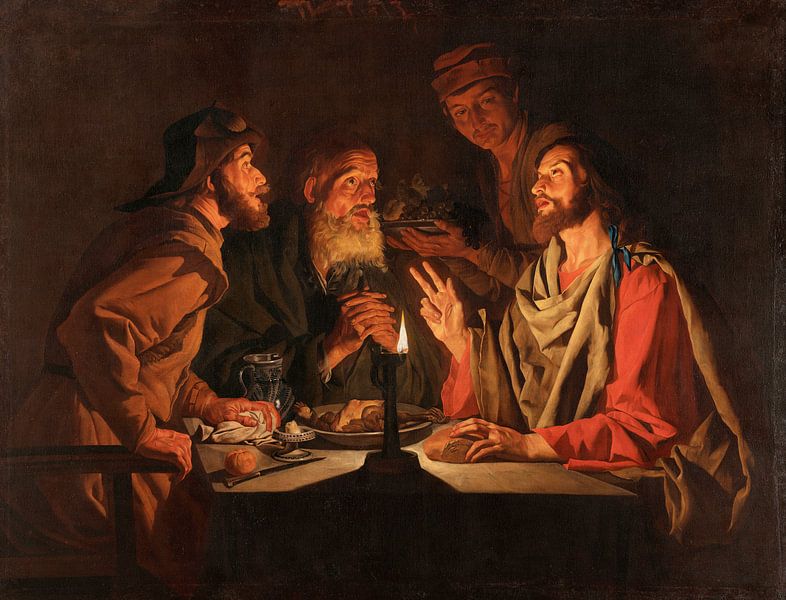 Supper at Emmaus, Matthias Stom by Masterful Masters
