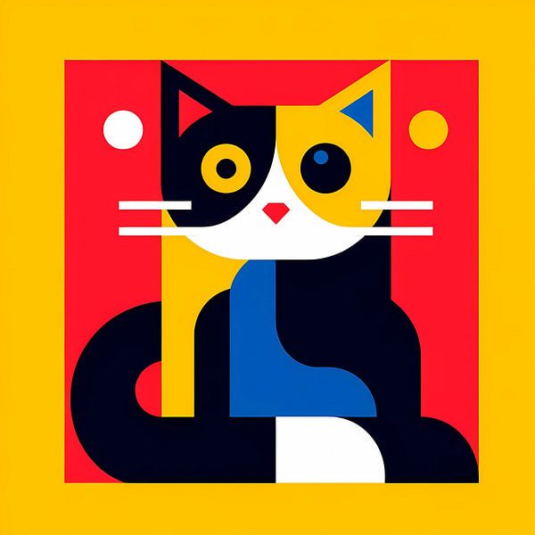 Cat graphic for children by Tatjana Korneeva