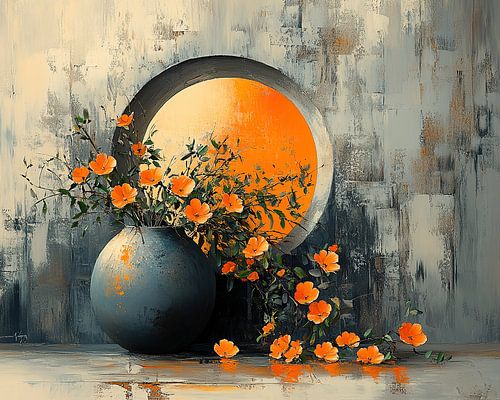 Peinture florale moderne