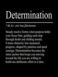 Determination Definition - Black by WordsThatInspire