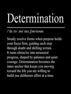 Determination Definition - Black