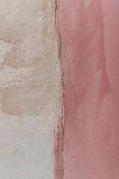 Pastel wall in Portugal, white and pink