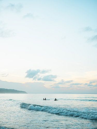 Surfen op Playa Bonita | Reisfotografie print | Las Terrenas Dominicaanse republiek