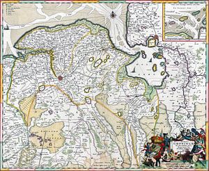 Groningen und ein Teil von Drenthe, Romeyn de Hooghe, 1663 - 1670 von Atelier Liesjes