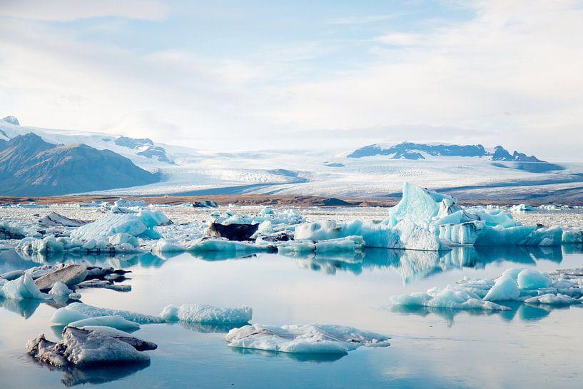 Eissee Jökulsárlón in Island von Marly Tijhaar