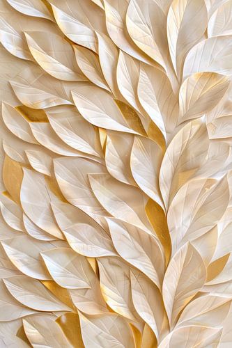 Natuurlijk schoonheid van veren met gouden accenten