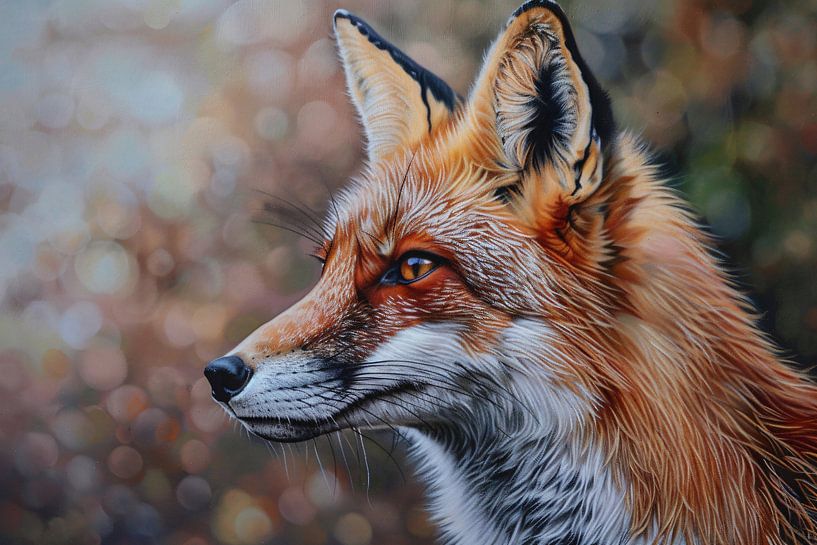 Belle peinture réaliste d'un renard par Art & Soul Creations