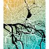 Hamburg - Stadsplattegrondontwerp Stadsplattegrond (kleurverloop) van ViaMapia