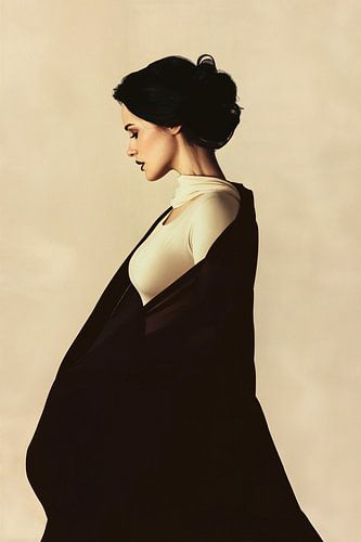 Timeless Portrait in Black and Cream no.5