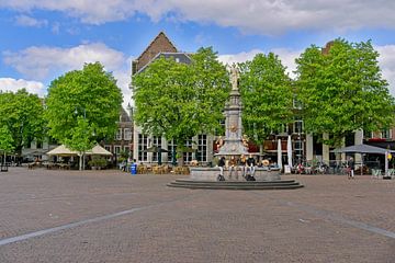 De Wilhelminafontein op de Brink in Deventer van Henk van Blijderveen