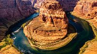 Panorama landscape canyon Colorado river Horseshoe bend ArizonaUSA by Dieter Walther thumbnail