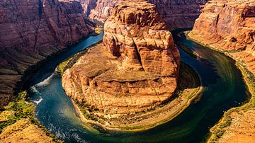 Panorama landscape canyon Colorado river Horseshoe bend ArizonaUSA by Dieter Walther