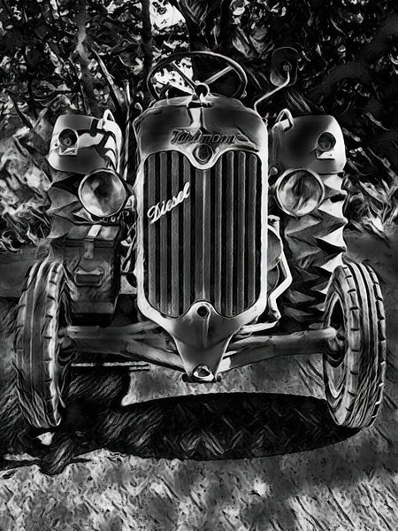 Traktor Hürliman Smoke style  s/w von Christian Lauer