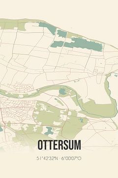 Vieille carte d'Ottersum (Limbourg) sur Rezona