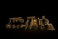 Train made of fairy lights