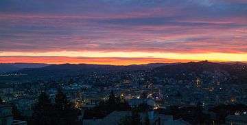 Zonsondergang in Manosque (Frankrijk)