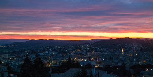 Zonsondergang in Manosque (Frankrijk)