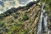 Waterfall with rocks