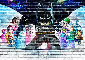 LEGO Batman muur graffiti 2 van Bert Hooijer