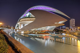Night-time view of the City of Arts and Sciences by Christoph Hermann