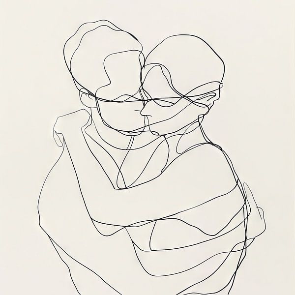 Liebe in Line Art von Poster Art Shop