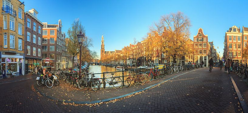 Prinsengracht Westerkerk Panorama von Dennis van de Water
