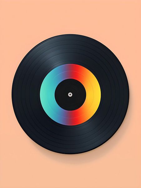 Abstrakte Schallplatte V4 von drdigitaldesign