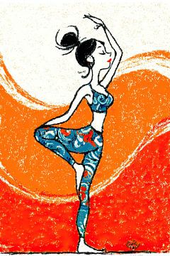Yoga Vrouw | Flowing Grace van OMG Art