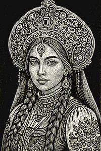 Frau mit kokoshnik